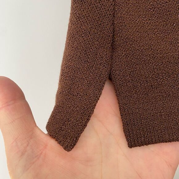 St. John Brown Knitted Top Women Size S - Picture 3 of 5